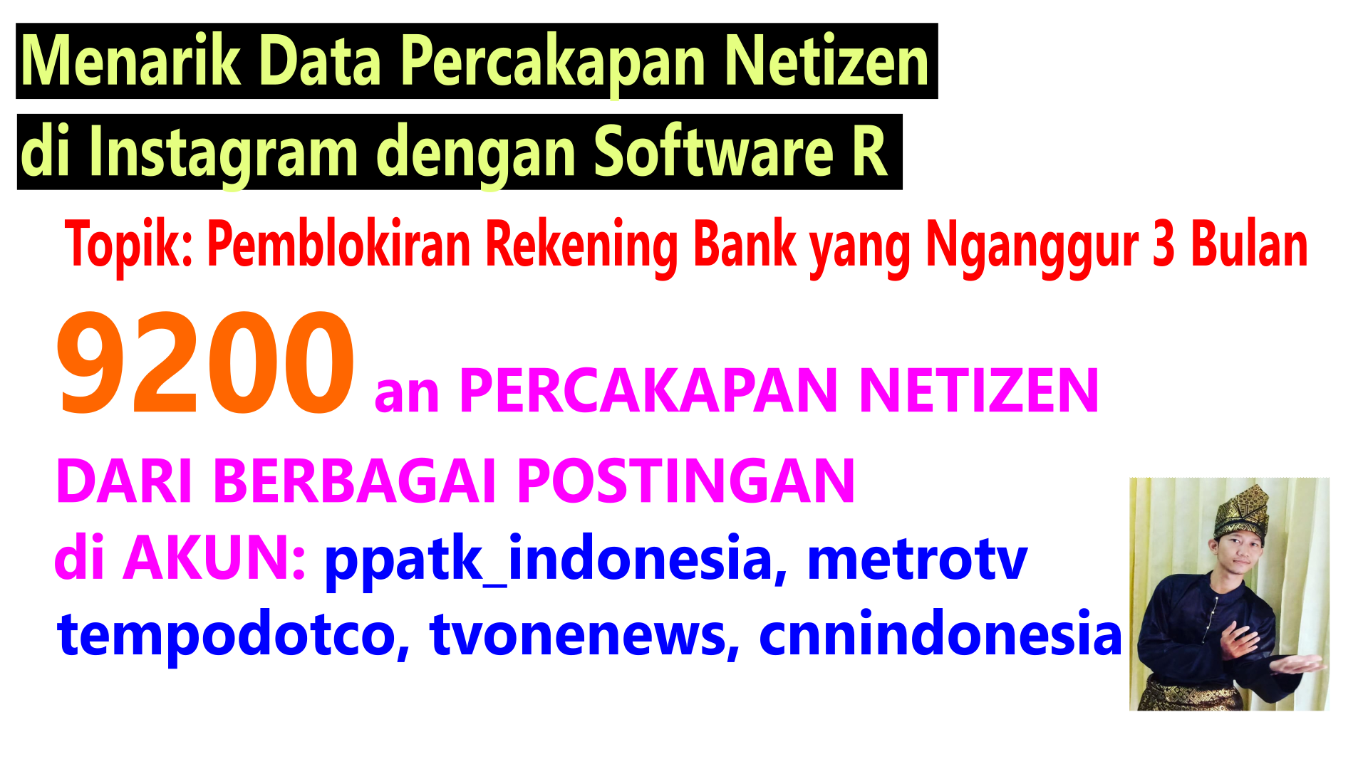 Scraping Percakapan Instagram: 13 Postingan dari 5 Akun